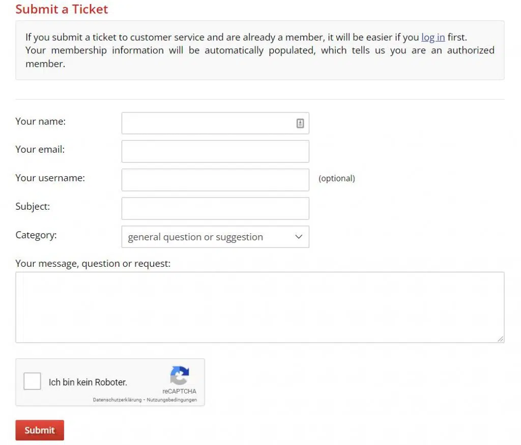 submit a ticket