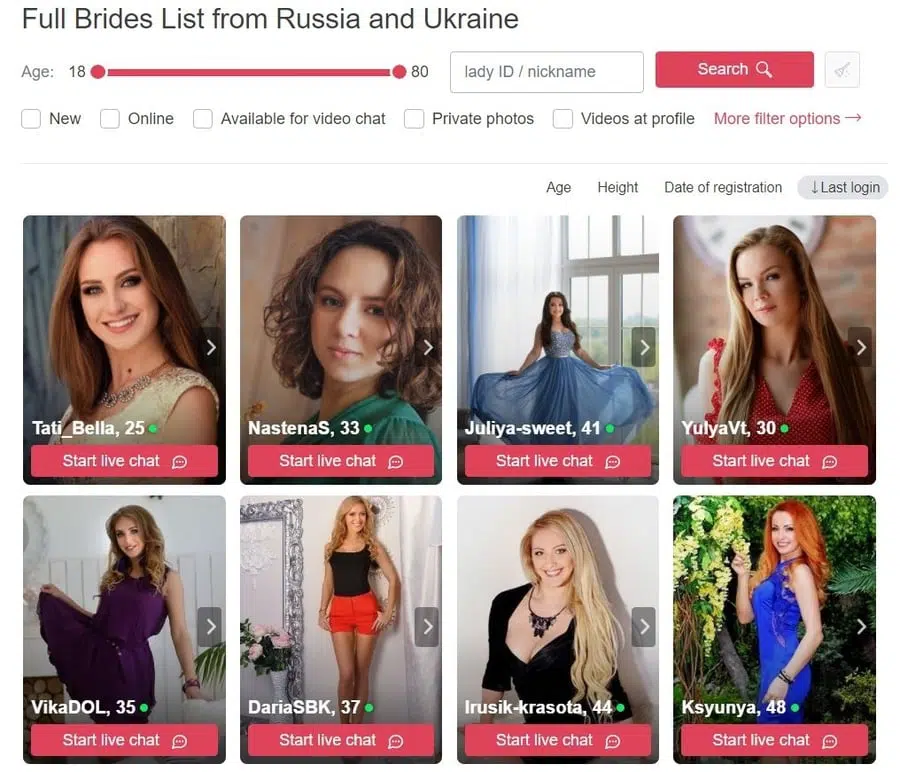 FindBride.com Profiles