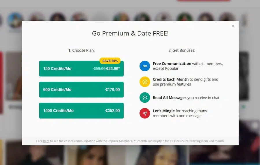 dating.com credits