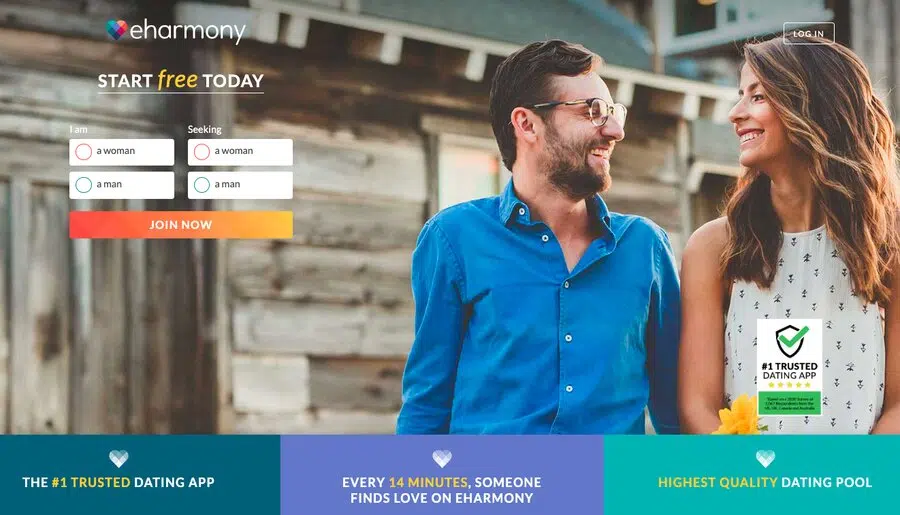 eharmony homepage